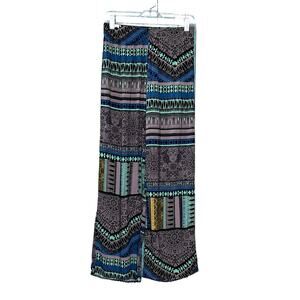 Ambiance Apparel multicolor print pull on casual Bohemian pants size M